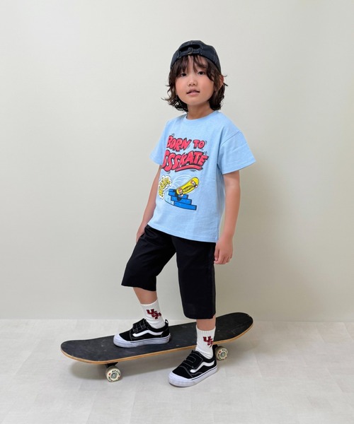Moujonjon(ムージョンジョン)の「ストレッチダンプ6分丈ハーフパンツ(その他パンツ・キッズ・カーキ/ブラック/ベージュ/マスタード・140/130/120/110/100/90)」の10枚目の写真