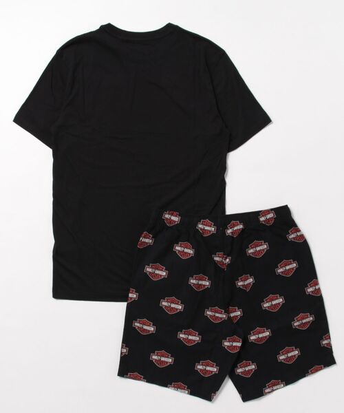 Harley-Davidson(ハーレーダビッドソン)の「バー&シールド柄パジャマショーツセット(Tシャツ/カットソー・メンズ・ブラック系その他・SMALL/MEDIUM/LARGE/X-LARGE)」の4枚目の写真