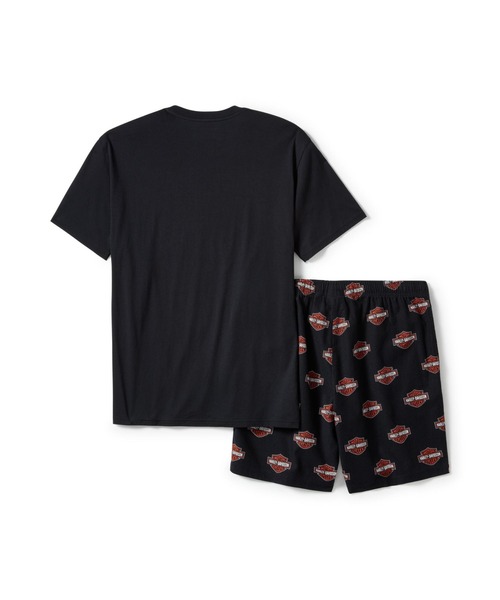 Harley-Davidson(ハーレーダビッドソン)の「バー&シールド柄パジャマショーツセット(Tシャツ/カットソー・メンズ・ブラック系その他・SMALL/MEDIUM/LARGE/X-LARGE)」の3枚目の写真