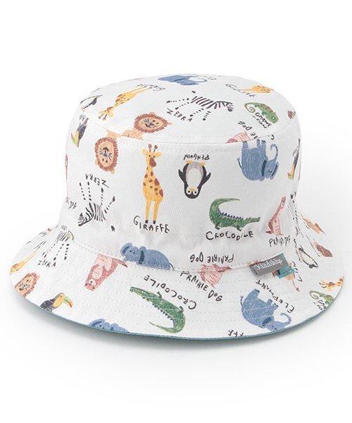 kladskap（クレードスコープ）の「アニマル柄リバーシブルバケットハット（ハット・キッズ・クリーム/オフホワイト・46-48cm/48-50cm）」の2枚目の写真