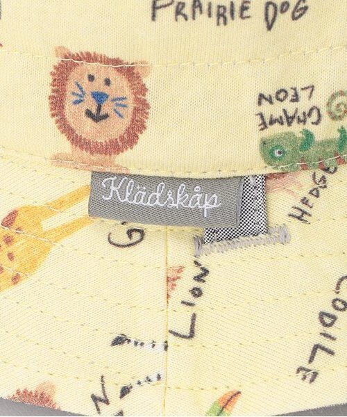 kladskap（クレードスコープ）の「アニマル柄リバーシブルバケットハット（ハット・キッズ・クリーム/オフホワイト・46-48cm/48-50cm）」の5枚目の写真