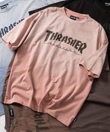 THRASHER（スラッシャー）の「【at】〔THRASHER スラッシャー〕FADE S S TEE フェード加工 フロントロゴ ダメージTシャツ（Tシャツ/カットソー）」