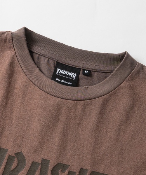 THRASHER(スラッシャー)の「【at】〔THRASHER/スラッシャー〕FADE S/S TEE フェード加工 フロントロゴ ダメージTシャツ(Tシャツ/カットソー・メンズ・ピンク/ブラウン/ブラック/ネイビー・LARGE/MEDIUM)」の18枚目の写真