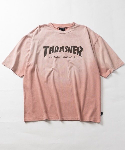 THRASHER(スラッシャー)の「【at】〔THRASHER/スラッシャー〕FADE S/S TEE フェード加工 フロントロゴ ダメージTシャツ(Tシャツ/カットソー・メンズ・ピンク/ブラウン/ブラック/ネイビー・LARGE/MEDIUM)」の6枚目の写真