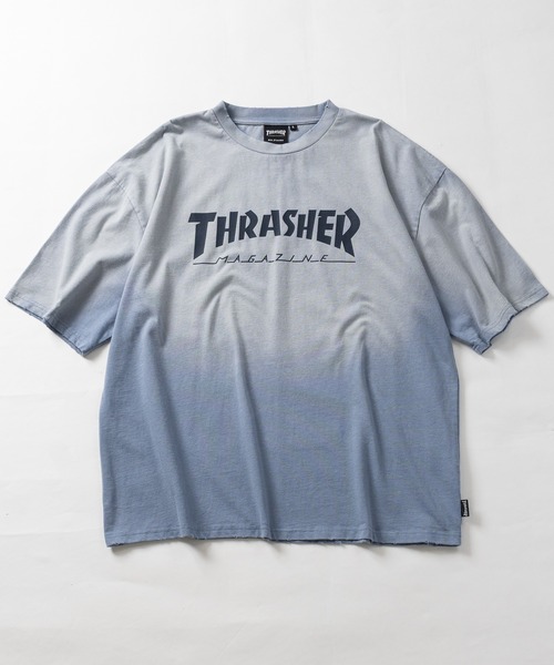 THRASHER(スラッシャー)の「【at】〔THRASHER/スラッシャー〕FADE S/S TEE フェード加工 フロントロゴ ダメージTシャツ(Tシャツ/カットソー・メンズ・ピンク/ブラウン/ブラック/ネイビー・LARGE/MEDIUM)」の8枚目の写真