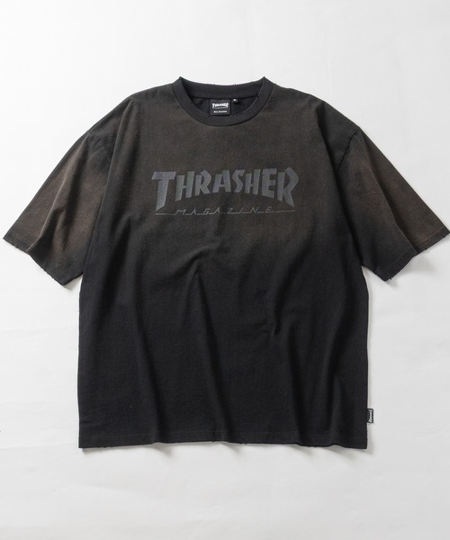 THRASHER(スラッシャー)の「【at】〔THRASHER/スラッシャー〕FADE S/S TEE フェード加工 フロントロゴ ダメージTシャツ(Tシャツ/カットソー・メンズ・ピンク/ブラウン/ブラック/ネイビー・LARGE/MEDIUM)」の12枚目の写真