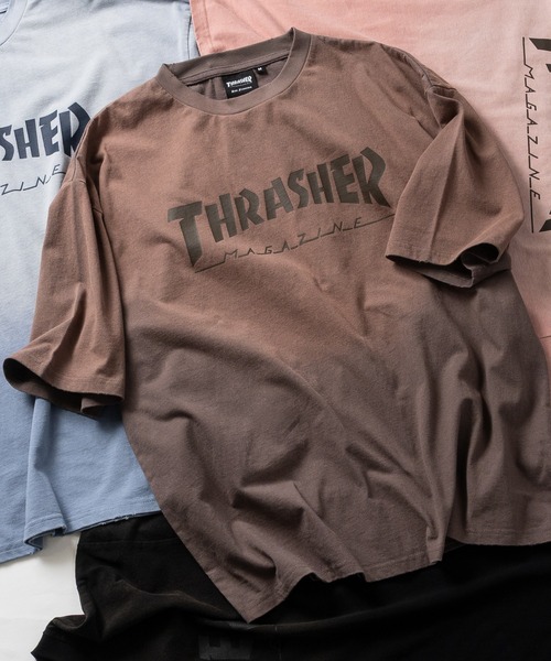 THRASHER(スラッシャー)の「【at】〔THRASHER/スラッシャー〕FADE S/S TEE フェード加工 フロントロゴ ダメージTシャツ(Tシャツ/カットソー・メンズ・ピンク/ブラウン/ブラック/ネイビー・LARGE/MEDIUM)」の21枚目の写真