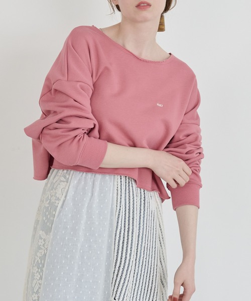 Crisp（クリスプ）の「ミニロゴショートスウェット（スウェット・レディース・ピンク/イエロー・FREE）」の2枚目の写真