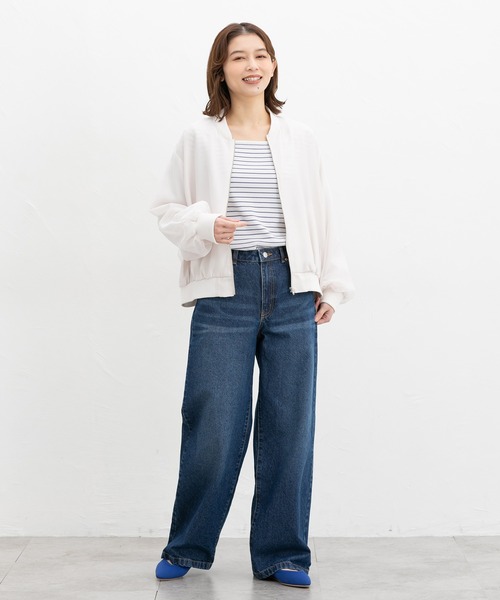 Honeys(ハニーズ)の「【ハニさら・接触冷感・UVカット】スクエアネックトップス(Tシャツ/カットソー・レディース・イエロー系その他/ホワイト×ブラック/グレイッシュベージュ/ブラック/オレンジ/ホワイト系その他/ホワイト・L/LL/M/S)」の18枚目の写真