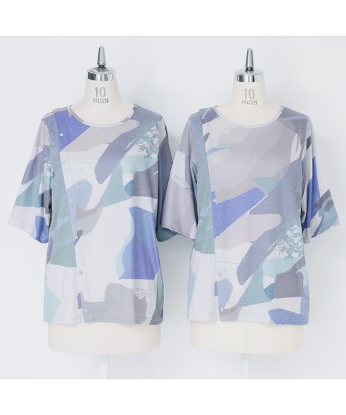 kOhAKU(コハク)の「アート柄カットソー(Tシャツ/カットソー・レディース・チャコール/グレー・2/1)」の4枚目の写真
