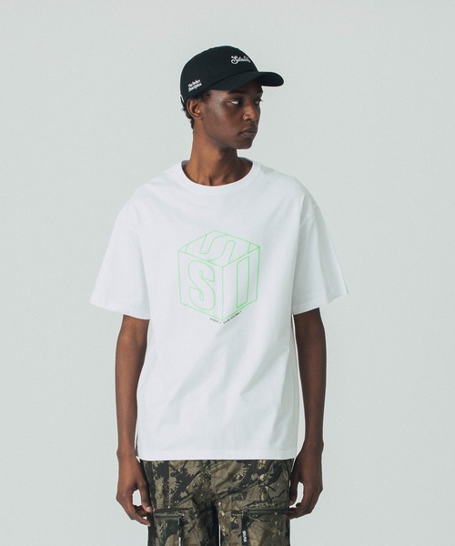 SILAS（サイラス）の「CUBE LOGO S/S TEE（Tシャツ/カットソー・メンズ・ブラック/ホワイト/ライトグリーン・M/L/XL）」の7枚目の写真