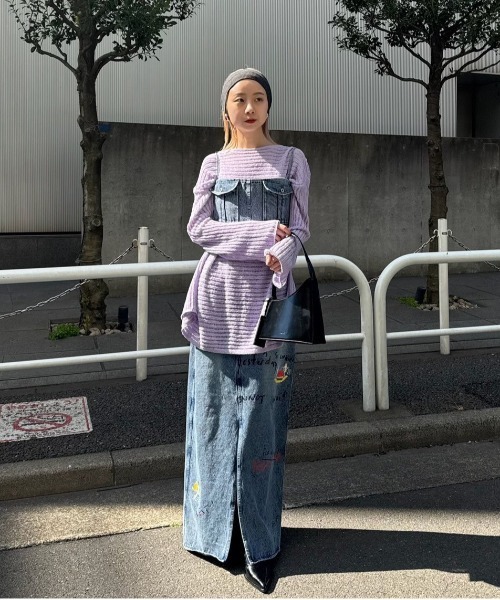 セール】BUSTIER DENIM SET ROMPERS（サロペット/オーバーオール