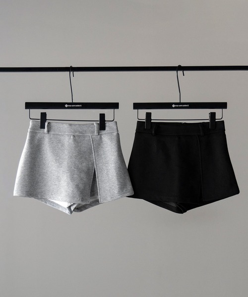 me+em select(ミームセレクト)の「【 2color 】レイヤードマイクロミニスカパン / layered micro mini skirt pants(スカート・レディース・グレー/ブラック・MEDIUM/SMALL/LARGE)」の3枚目の写真