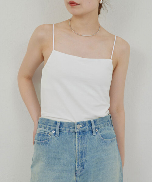 GALLARDAGALANTE（ガリャルダガランテ）の「【La nature linge】ベア天竺キャミソール（その他アンダーウェア/インナー・レディース・ブラック/ホワイト/ライトグレー・0/1）」の4枚目の写真
