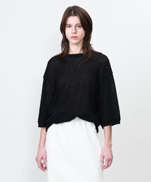 ASTRAET - ASTRAET ニットカシミア混セーター ASTRAET＞カシミヤ 12G ファー クルーネックニット