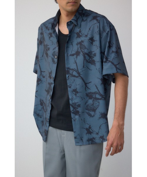 AZUL by moussy（アズールバイマウジー）の「ジョーゼットバリアスシャツ（シャツ/ブラウス・メンズ・ブラック系その他/ホワイト系その他/グレー系その他・MEDIUM/LARGE）」の3枚目の写真