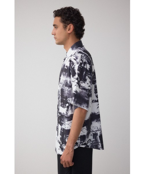 AZUL by moussy（アズールバイマウジー）の「ジョーゼットバリアスシャツ（シャツ/ブラウス・メンズ・ブラック系その他/ホワイト系その他/グレー系その他・MEDIUM/LARGE）」の8枚目の写真