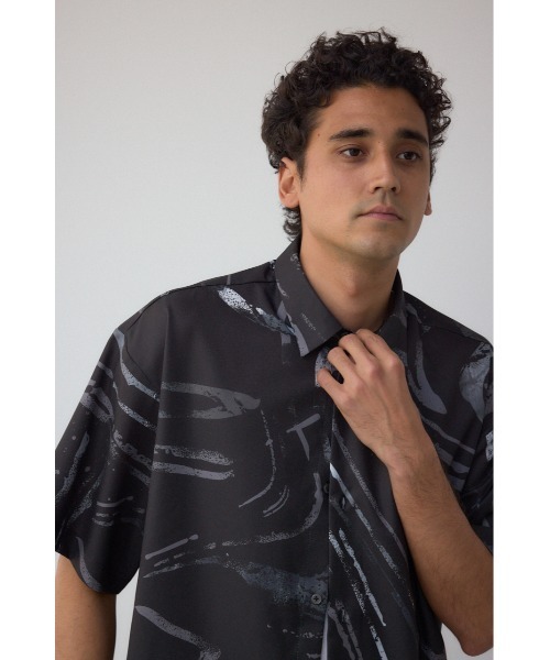 AZUL by moussy（アズールバイマウジー）の「ジョーゼットバリアスシャツ（シャツ/ブラウス・メンズ・ブラック系その他/ホワイト系その他/グレー系その他・MEDIUM/LARGE）」の13枚目の写真