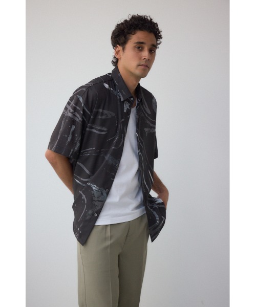 AZUL by moussy（アズールバイマウジー）の「ジョーゼットバリアスシャツ（シャツ/ブラウス・メンズ・ブラック系その他/ホワイト系その他/グレー系その他・MEDIUM/LARGE）」の14枚目の写真