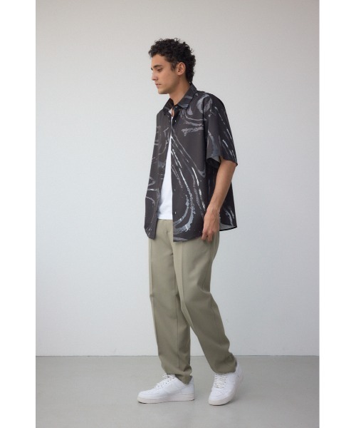 AZUL by moussy（アズールバイマウジー）の「ジョーゼットバリアスシャツ（シャツ/ブラウス・メンズ・ブラック系その他/ホワイト系その他/グレー系その他・MEDIUM/LARGE）」の15枚目の写真