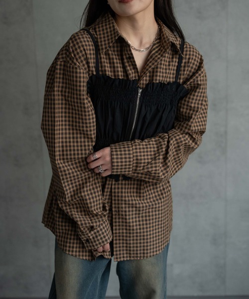 CREARE -LINO-（クレアーレリノ）の「〈レディース商品〉シャーリングビスチェ（チューブトップ・レディース・ベージュ/ホワイト/グレー/ブラック・FREE）」の10枚目の写真