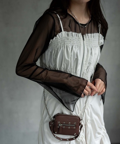 CREARE -LINO-（クレアーレリノ）の「〈レディース商品〉シャーリングビスチェ（チューブトップ・レディース・ベージュ/ホワイト/グレー/ブラック・FREE）」の16枚目の写真