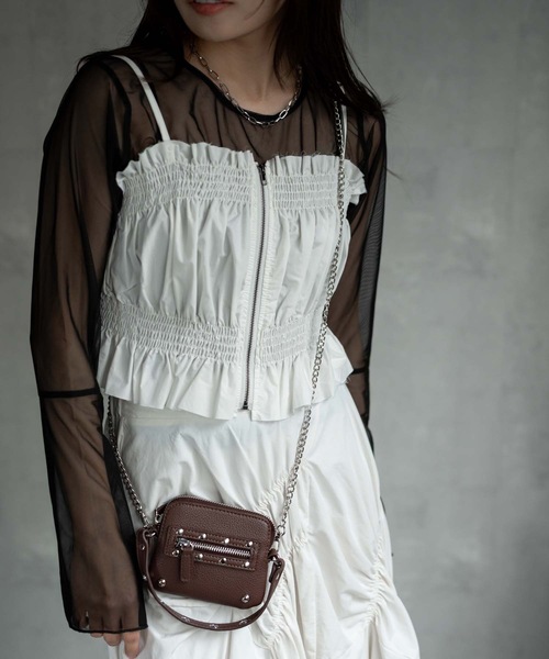 CREARE -LINO-（クレアーレリノ）の「〈レディース商品〉シャーリングビスチェ（チューブトップ・レディース・ベージュ/ホワイト/グレー/ブラック・FREE）」の17枚目の写真