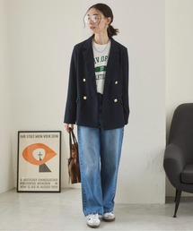 ANGIE | ハイウエスト ワイド ストレート デニム  パンツ《詳細動画あり》(デニムパンツ)