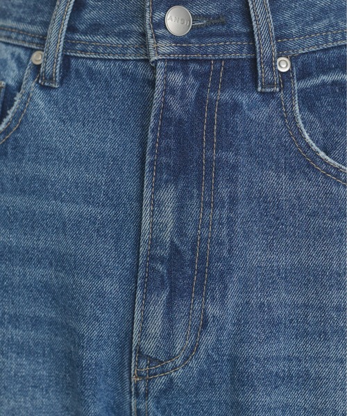 ANGIE（アンジー）の「ハイウエスト ワイド ストレート デニム  パンツ《詳細動画あり》（デニムパンツ・レディース・ライトベージュ/ブラック系その他/ブルー/ネイビー・SMALL/MEDIUM/LARGE）」の6枚目の写真