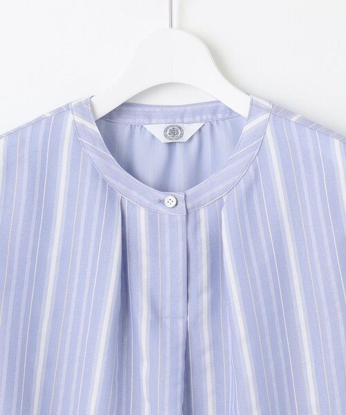 J.PRESS Ladies（J.プレス レディス）の「【洗える】SHEERストライプ クルーネック ブラウス（シャツ/ブラウス・レディース・ホワイト系1/サックスブルー系1・XS）」の12枚目の写真