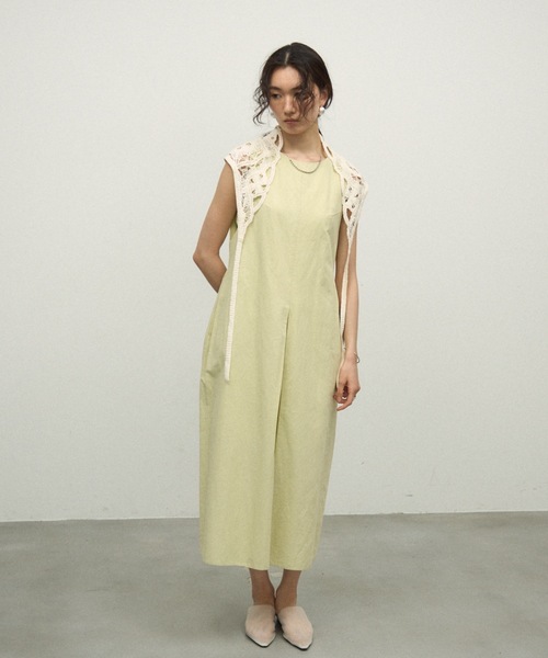 美品✨ヒロココシノ コクーンジャージーワンピース 豪華タックフリル 38 セール】Big Tuck Cocoon One piece / ビックタックコクーン