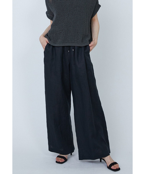 1er Arrondissement(プルミエアロンディスモン)の「ウォッシュリネンイージーパンツ(その他パンツ・レディース・ブラック系その他3/モカ・36/38)」の1枚目の写真