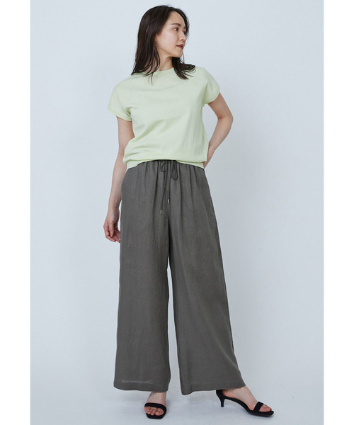 1er Arrondissement(プルミエアロンディスモン)の「ウォッシュリネンイージーパンツ(その他パンツ・レディース・ブラック系その他3/モカ・36/38)」の22枚目の写真