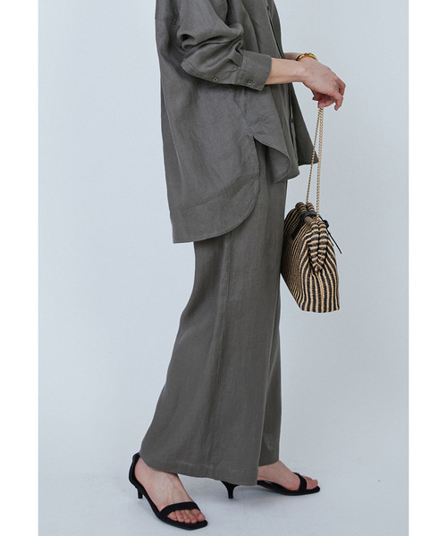 1er Arrondissement(プルミエアロンディスモン)の「ウォッシュリネンイージーパンツ(その他パンツ・レディース・ブラック系その他3/モカ・36/38)」の20枚目の写真