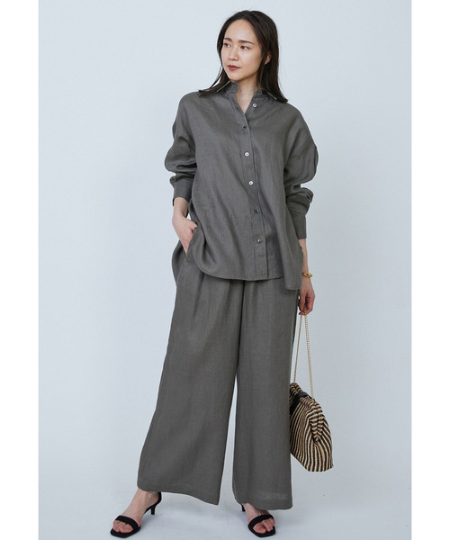 1er Arrondissement(プルミエアロンディスモン)の「ウォッシュリネンイージーパンツ(その他パンツ・レディース・ブラック系その他3/モカ・36/38)」の19枚目の写真