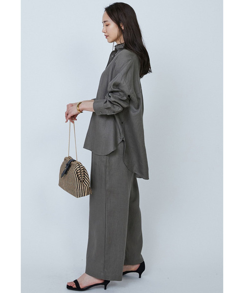 1er Arrondissement(プルミエアロンディスモン)の「ウォッシュリネンイージーパンツ(その他パンツ・レディース・ブラック系その他3/モカ・36/38)」の18枚目の写真
