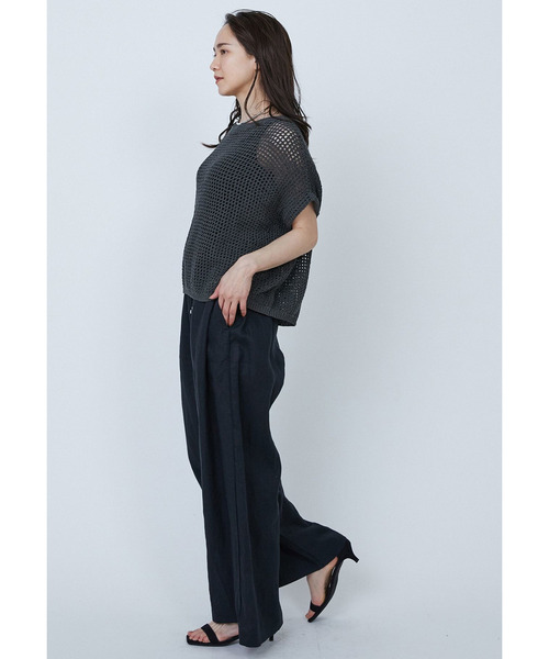1er Arrondissement(プルミエアロンディスモン)の「ウォッシュリネンイージーパンツ(その他パンツ・レディース・ブラック系その他3/モカ・36/38)」の14枚目の写真