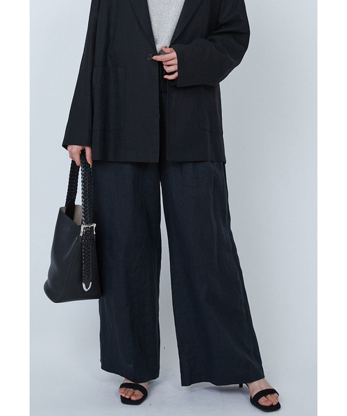 1er Arrondissement(プルミエアロンディスモン)の「ウォッシュリネンイージーパンツ(その他パンツ・レディース・ブラック系その他3/モカ・36/38)」の13枚目の写真