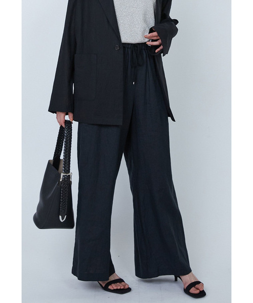 1er Arrondissement(プルミエアロンディスモン)の「ウォッシュリネンイージーパンツ(その他パンツ・レディース・ブラック系その他3/モカ・36/38)」の12枚目の写真