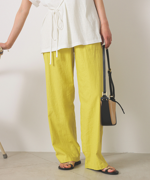 SLOBE IENA（スローブイエナ）の「《追加》リネンレーヨンイージーパンツ（その他パンツ・レディース・ブラック/ホワイト/イエロー・36/38/40）」の18枚目の写真