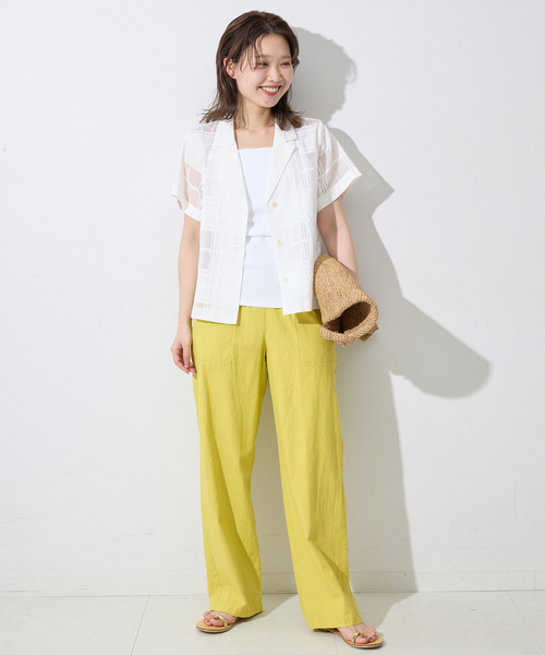 SLOBE IENA（スローブイエナ）の「《追加》リネンレーヨンイージーパンツ（その他パンツ・レディース・ブラック/ホワイト/イエロー・36/38/40）」の19枚目の写真