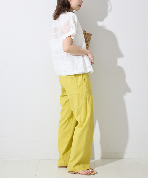 SLOBE IENA（スローブイエナ）の「《追加》リネンレーヨンイージーパンツ（その他パンツ・レディース・ブラック/ホワイト/イエロー・36/38/40）」の20枚目の写真