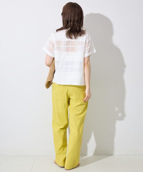 SLOBE IENA（スローブイエナ）の「《追加》リネンレーヨンイージーパンツ（その他パンツ・レディース・ブラック/ホワイト/イエロー・36/38/40）」の21枚目の写真