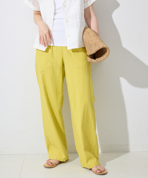 SLOBE IENA（スローブイエナ）の「《追加》リネンレーヨンイージーパンツ（その他パンツ・レディース・ブラック/ホワイト/イエロー・36/38/40）」の22枚目の写真
