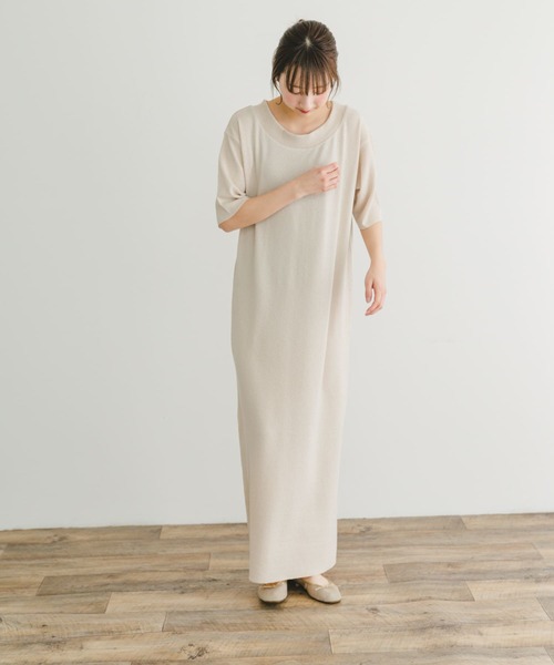 ITEMS URBANRESEARCH（アイテムズ アーバンリサーチ）の「セルフカットTシャツワンピース（ワンピース・レディース・ブラウン/グリーン/ホワイト系その他・FREE）」の10枚目の写真