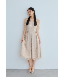 niana ベージュドレス　お呼ばれドレス ニアナ 結婚式お呼ばれドレス LLベージュ - メルカリ