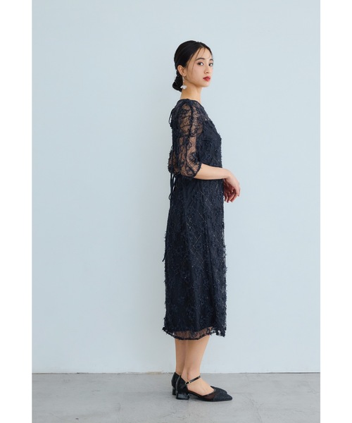 niana スパンコールフラワーレース　Aライン スパンコールフラワーレースAラインドレス マタニティ 妊婦 結婚