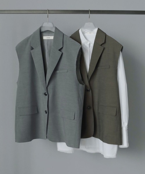「anuke」 ベスト 38inch グレー レディース ANUKE アンヌーク Cutoff Twill Vest 即日発送 : RAPTURE - 通販