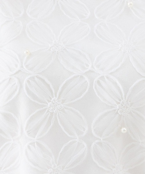 REDYAZEL（レディアゼル）の「フラワーチュールドッキングニットトップス（ニット/セーター・レディース・ブラック/オフホワイト/ピンク・FREE）」の11枚目の写真