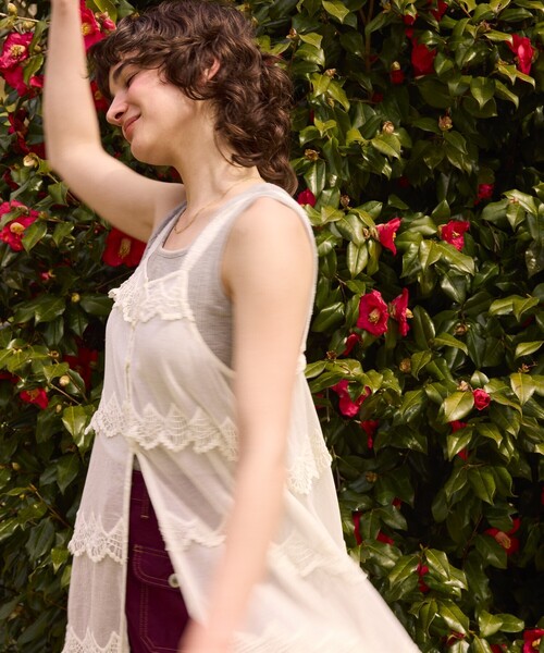 FREAK'S STORE(フリークスストア)の「SOMETHING × FREAK'S STORE/サムシング 別注 Summer Marine Pants/マリンパンツ/デニムワイドデニム/リネンレーヨンパンツ(デニムパンツ・レディース・ワイン/ネイビー/ベージュ・SMALL/MEDIUM)」の13枚目の写真